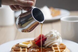 Waffle with Syrup